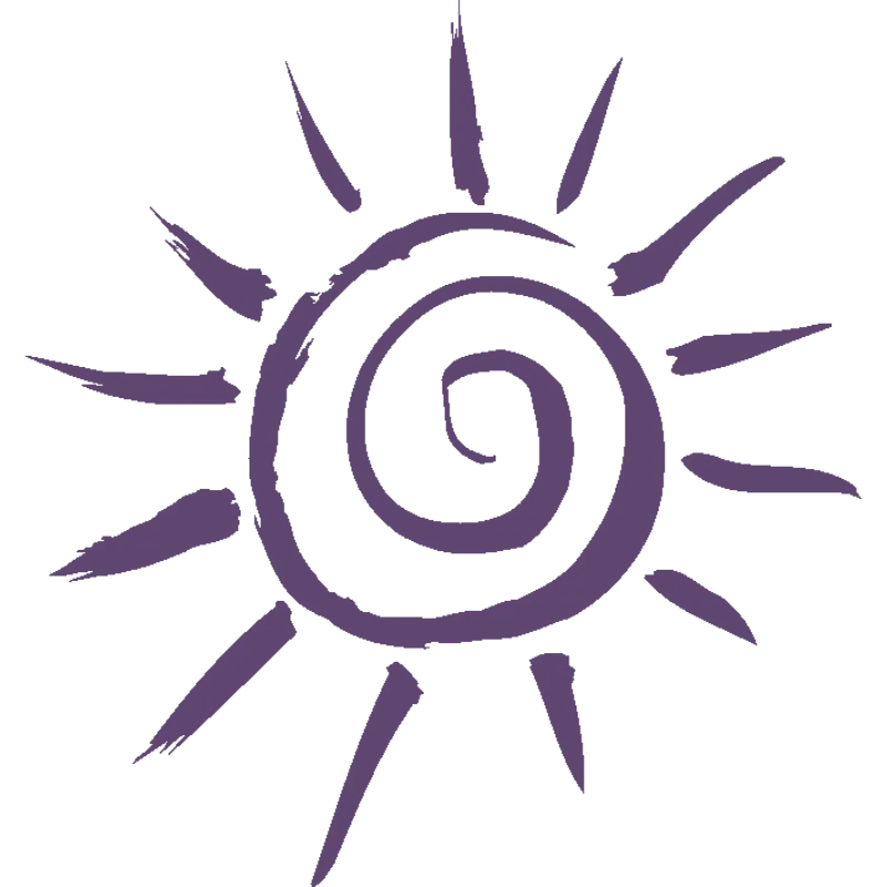 Logo-Sonne Anja Jörger Potenzialentfaltung violett