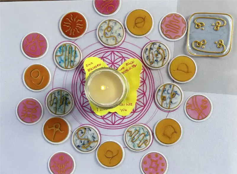 Shanaya_Schutzkreis Angel Symbols Legung - Schutzkreis