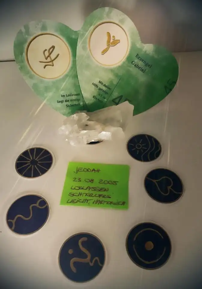 gabriel Angelsymbols und Engelkarten, Legung zum Tod von Jeddah